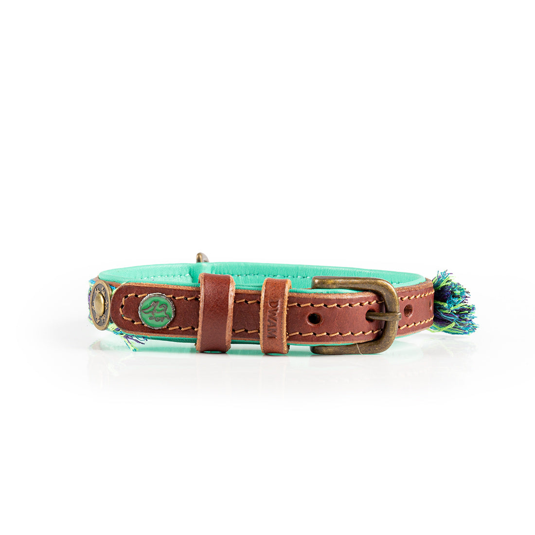 Dog with a Mission Boho Juan XXS collare cane pelle blu 22-24 cm