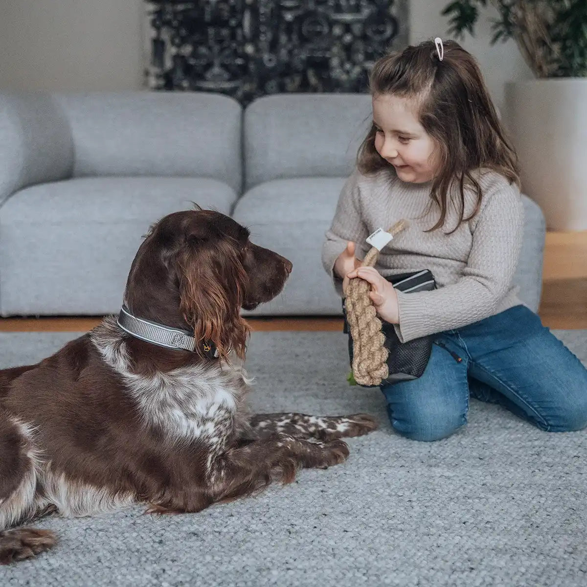 Rudelkönig Hundespielzeug Seilspielzeug giocattolo corda 3 pz Natur cotone