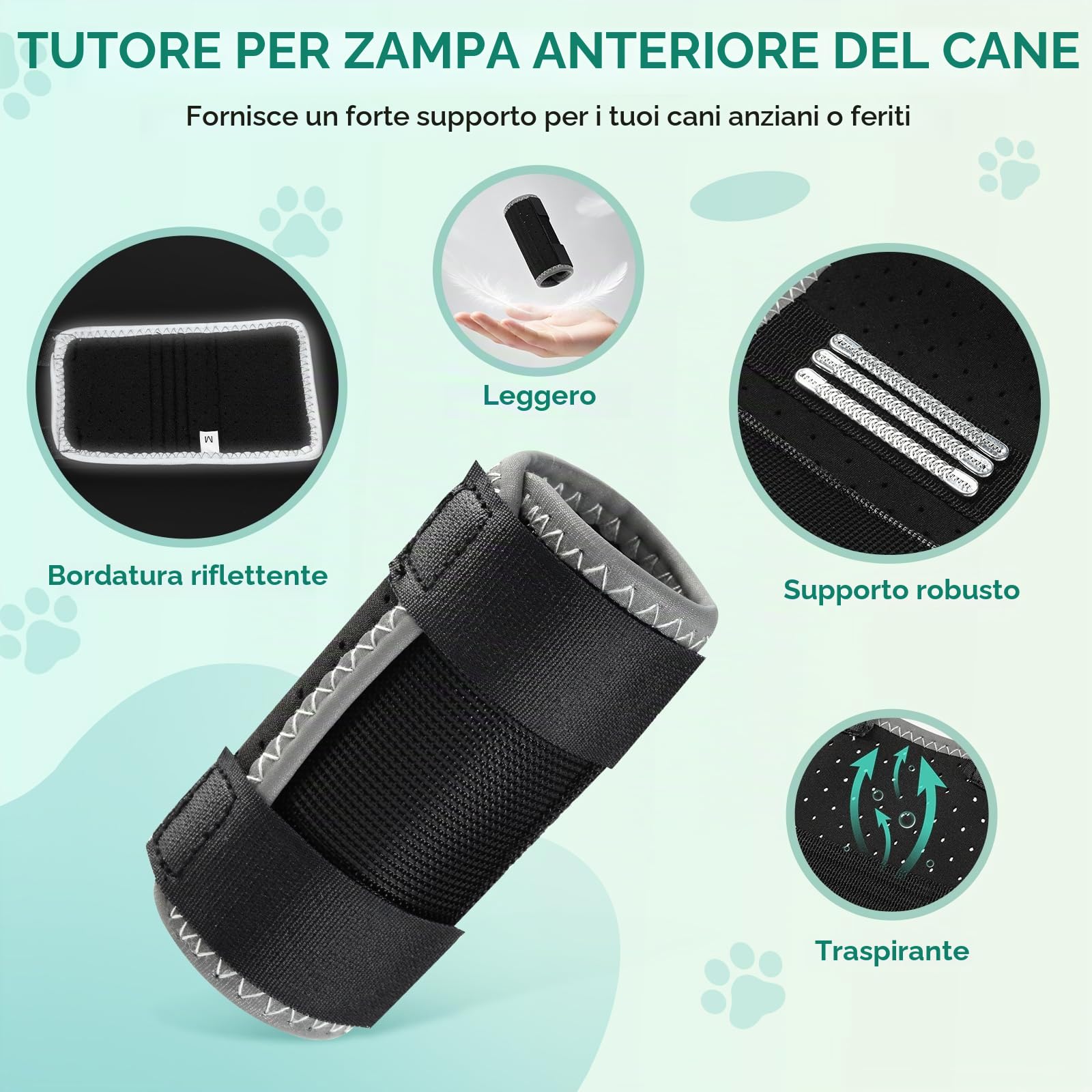 Ohcozzy Ginocchiere per Cani S 2 pezzi anti-leccamento