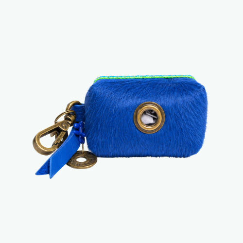Dog with a Mission Zula porta sacchetti cane blu con moschettone