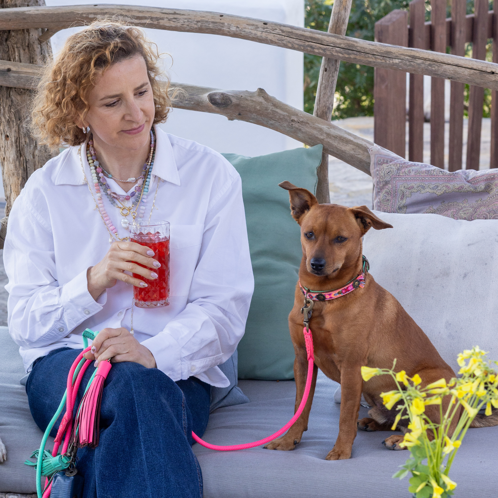 Dog with a Mission Classic Flamingo Guinzaglio S rosa 155 cm