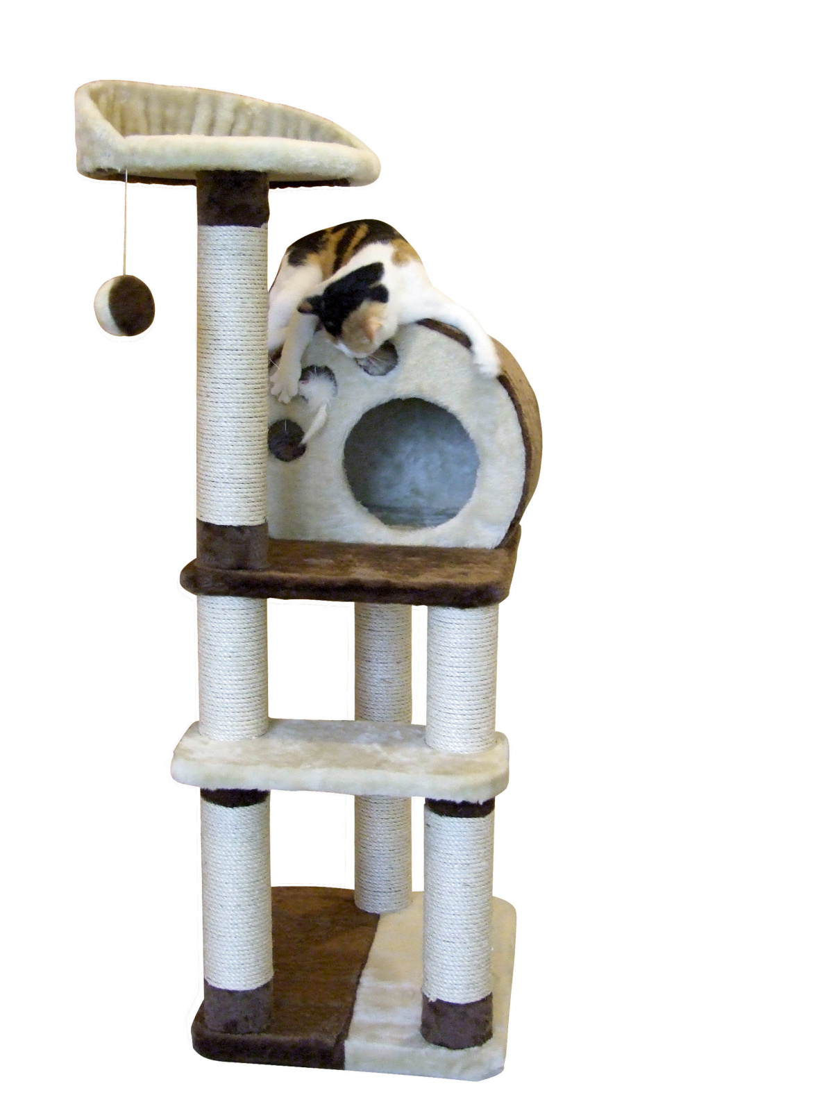Kerbl Planet X albero tiragraffi gatto con cuccia e sisal