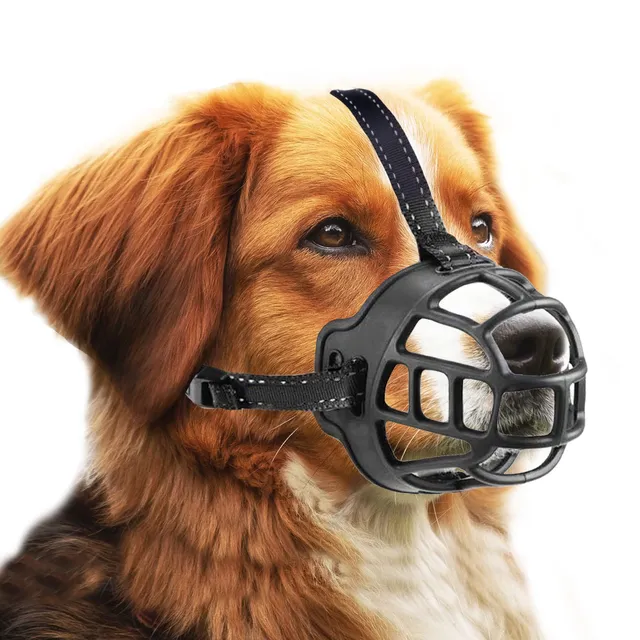 OHCOZZY Museruole Cani Museruola Cesto Taglia 3 Nero Silicone