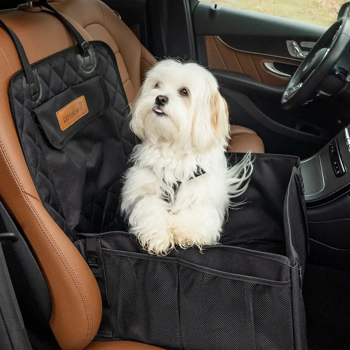 Rudelkönig Reisen mit Hund Autositz seggiolino auto nero