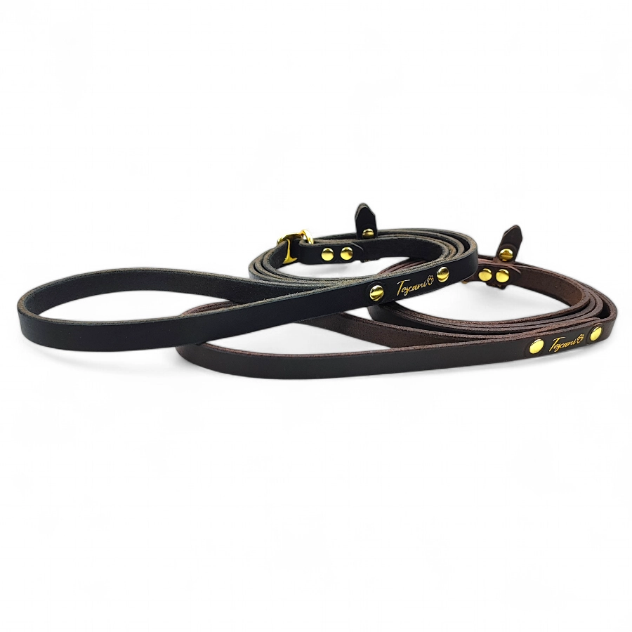 Toscani Cuoio Guinzaglio Retriever Cane 16mm in Cuoio