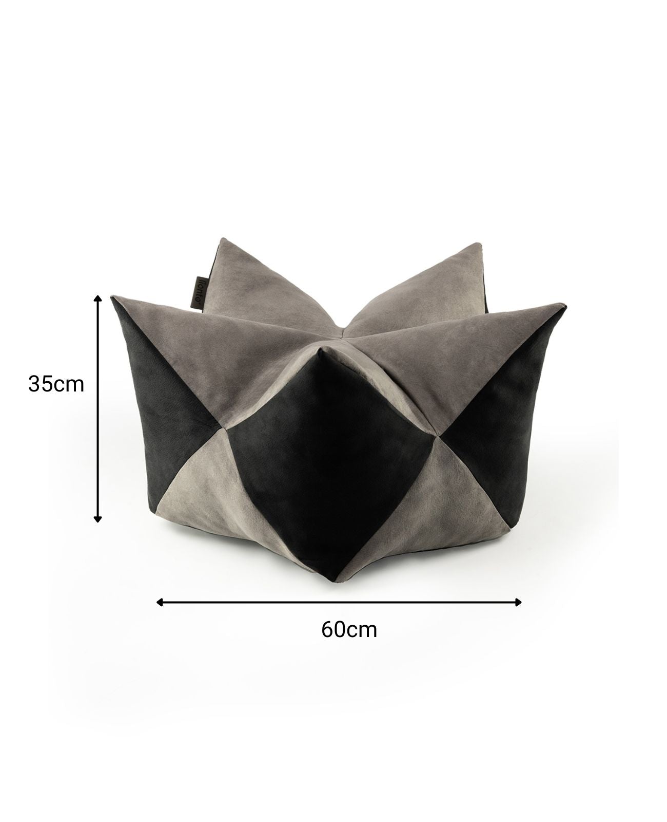 Lionto Hundebetten cuccia corona 60x35 cm grigio antiscivolo