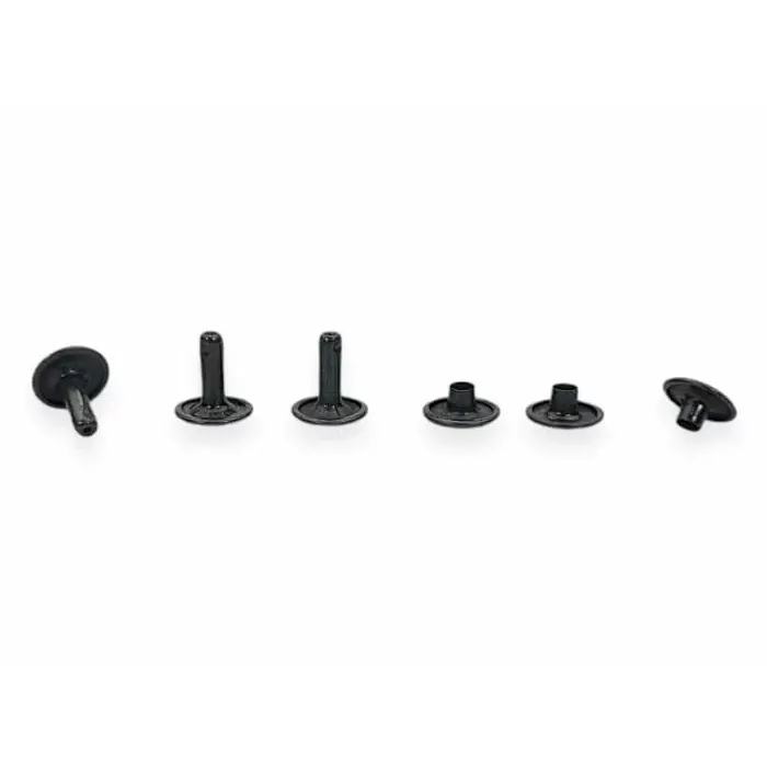 Toscani Rivetti Doppia Testa rivetti neri ferro opaco