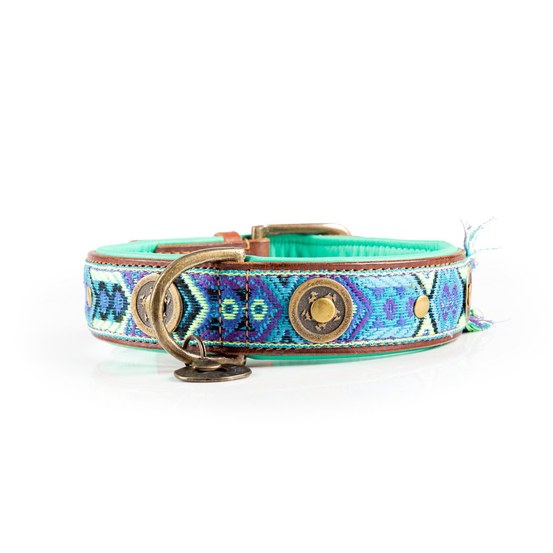 Dog with a Mission Boho Juan collare pelle XXL blu 58-65 cm