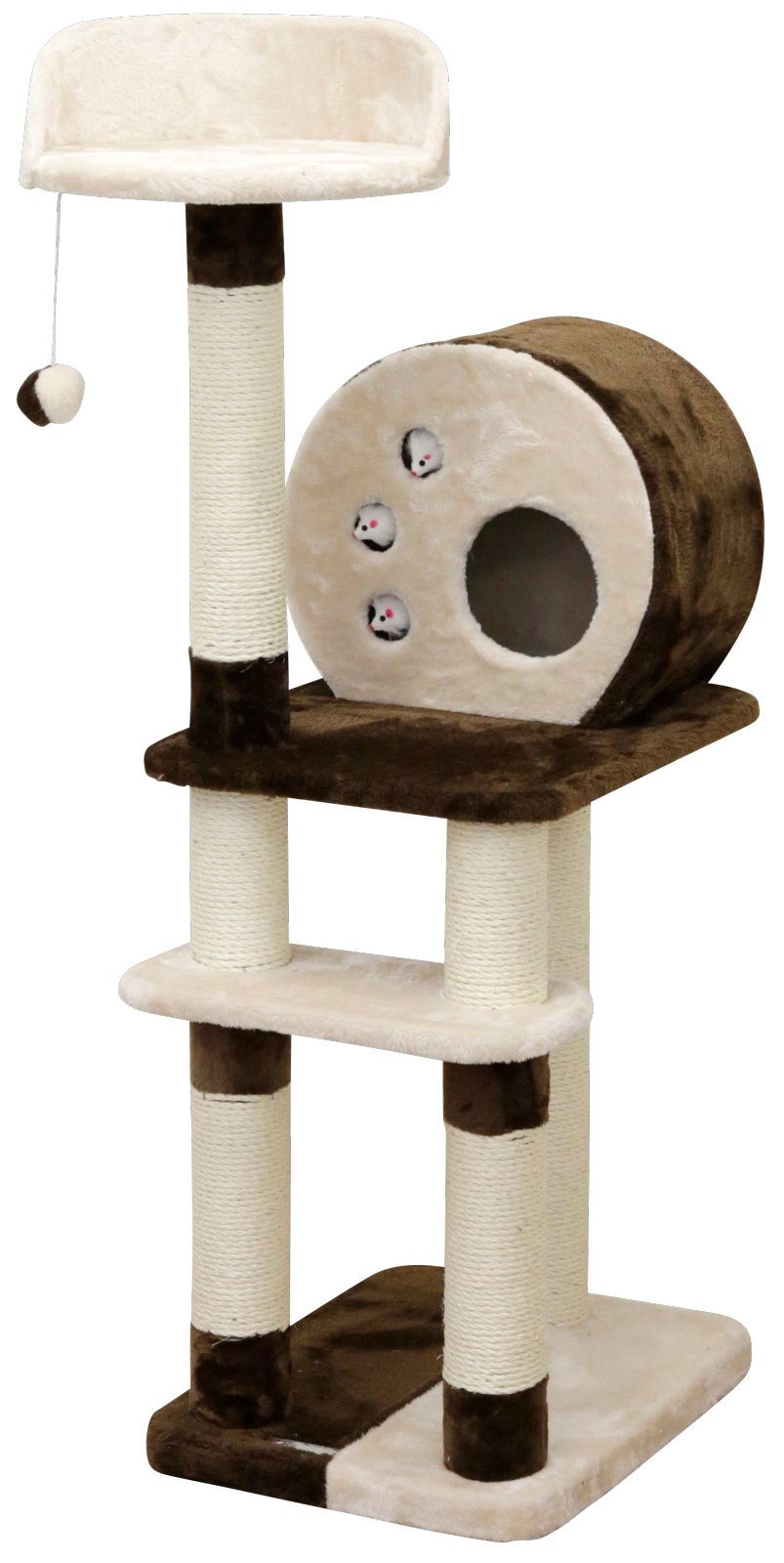 Kerbl Planet X albero tiragraffi gatto con cuccia e sisal