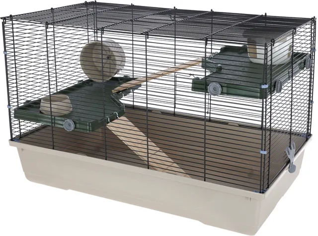 Kerbl Pet Flat Nature gabbia criceti 3 piani con ruota