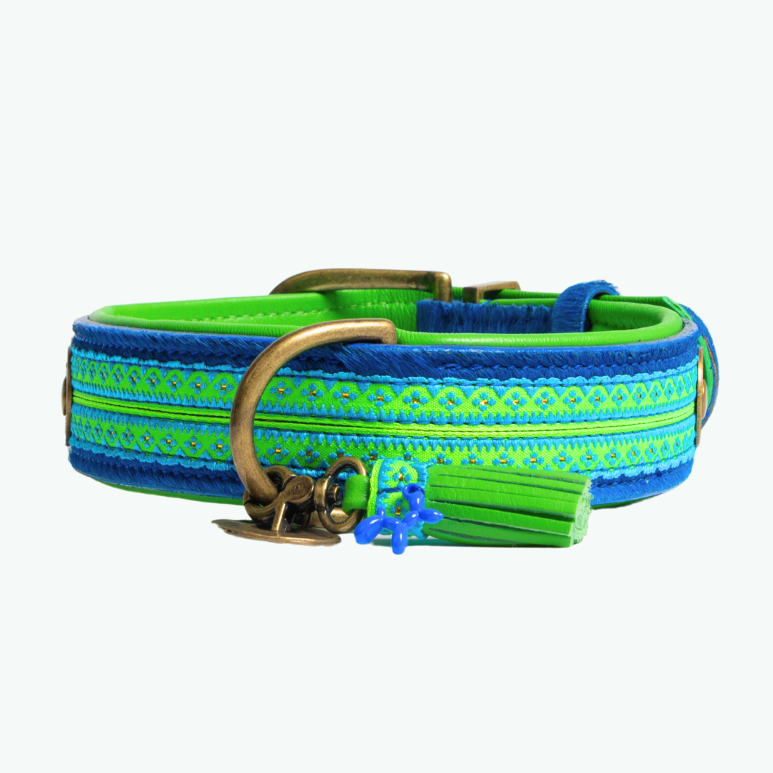 Dog with a Mission Zula collare cane L blu pelo 40-47 cm