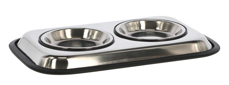 Kerbl Pet Duo ciotola cane inox doppia antiscivolo
