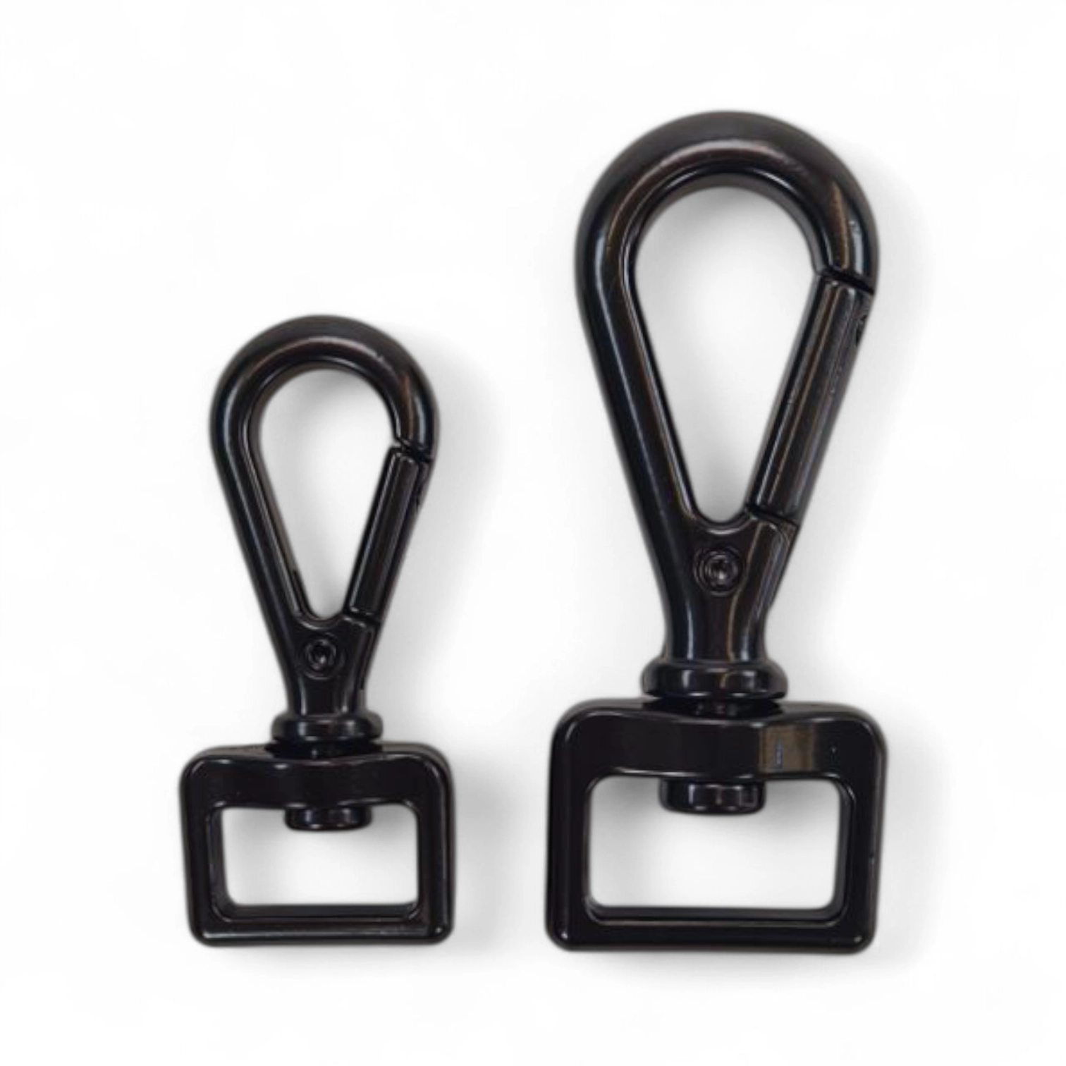 Toscani Moschettoni svedesi zinco nero per guinzagli 16 mm