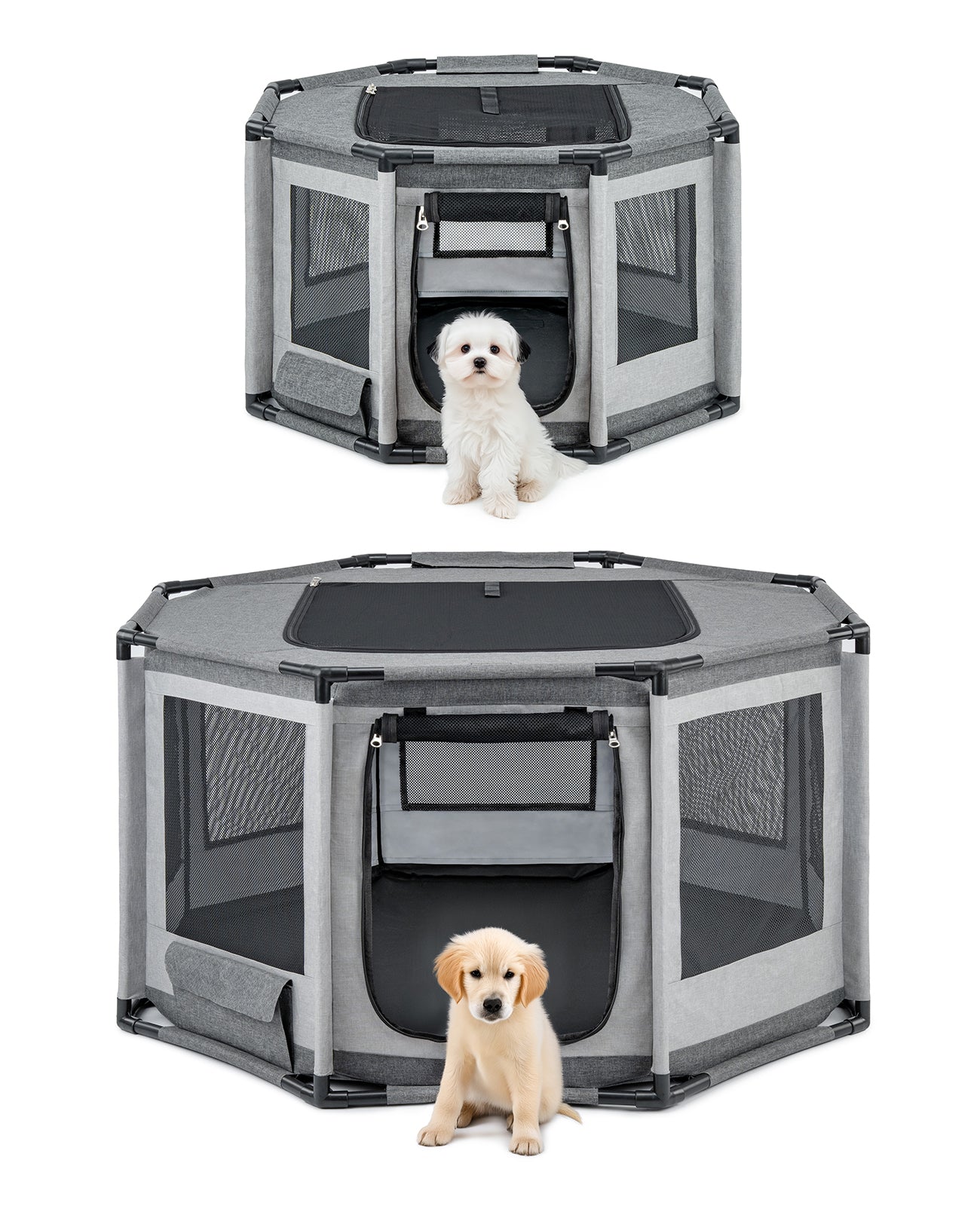 Lionto Welpenausstattung box cuccioli 112x112x62 cm tessuto
