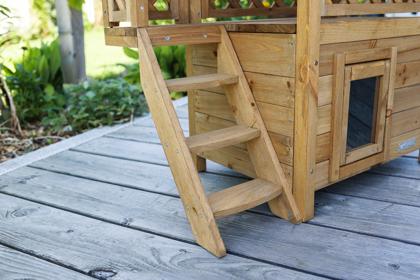 Kerbl Pet Cat Lodge casetta gatto esterno legno veranda
