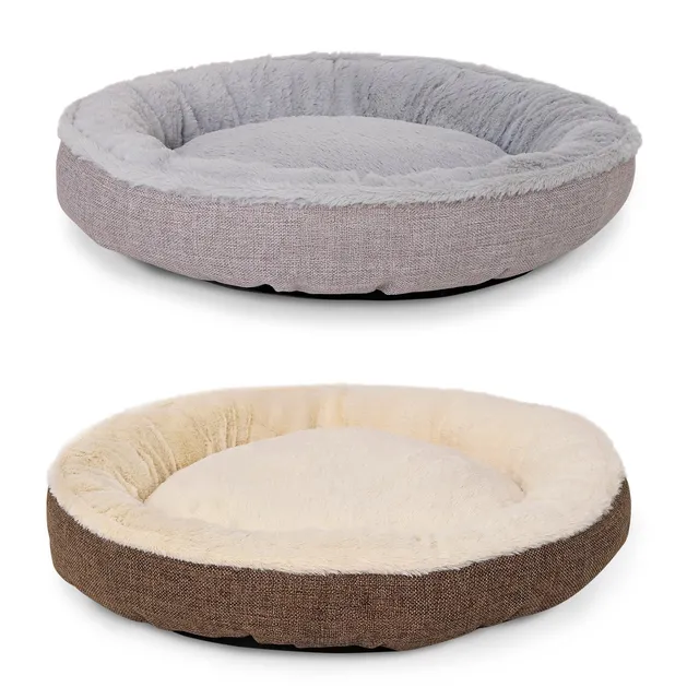 Lionto Katzenbettchen cuccia gatti grigia 55 cm donut morbida