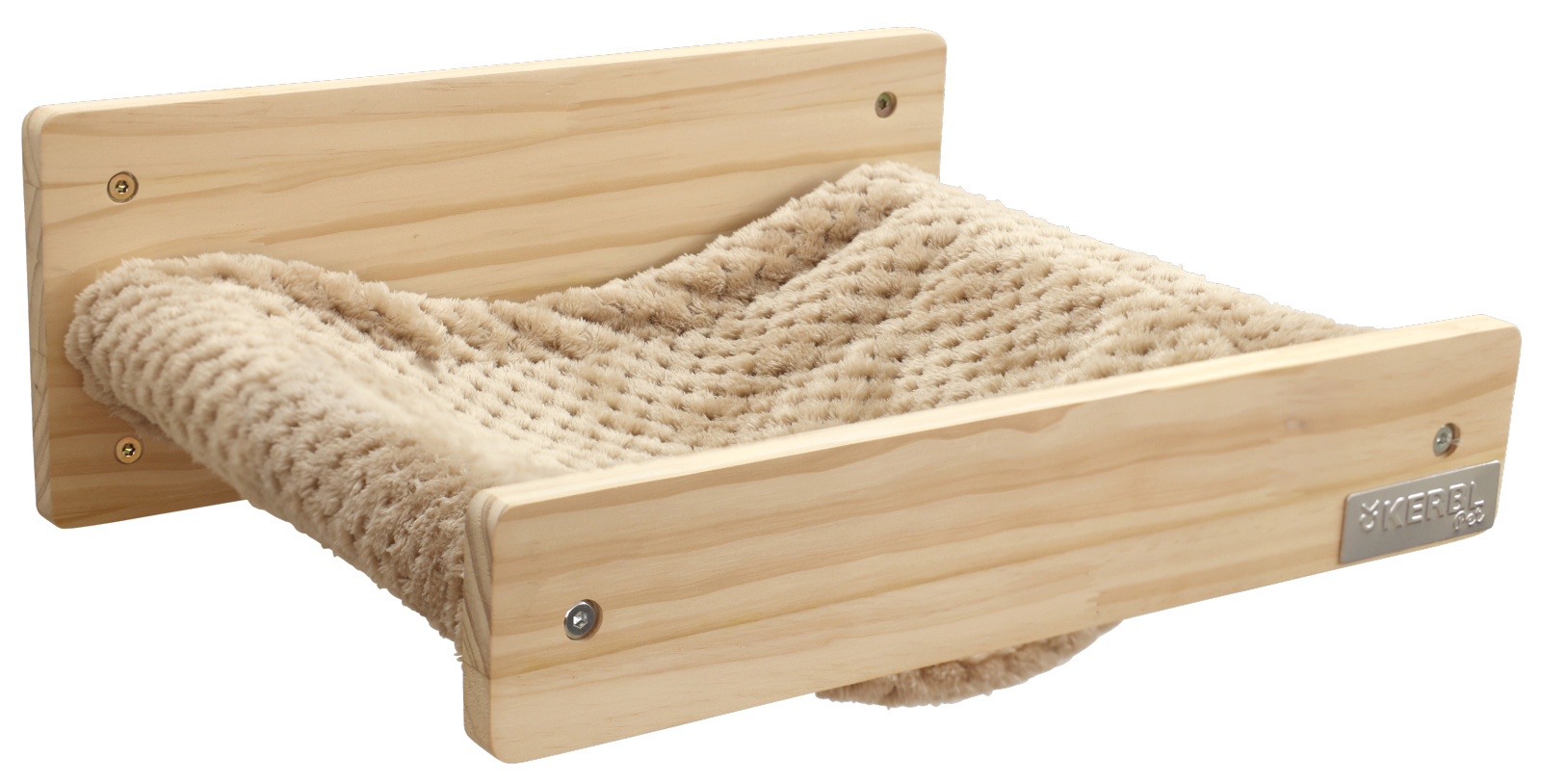 Kerbl Pet Timber Amaca Gatto da Parete Legno Peluche
