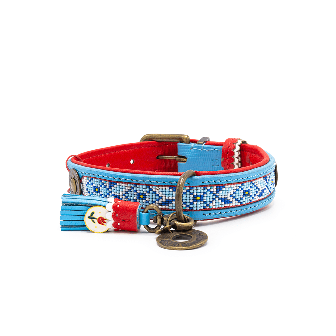 Dog with a Mission Dutchie Collare Pelle Blu L 40-47 cm