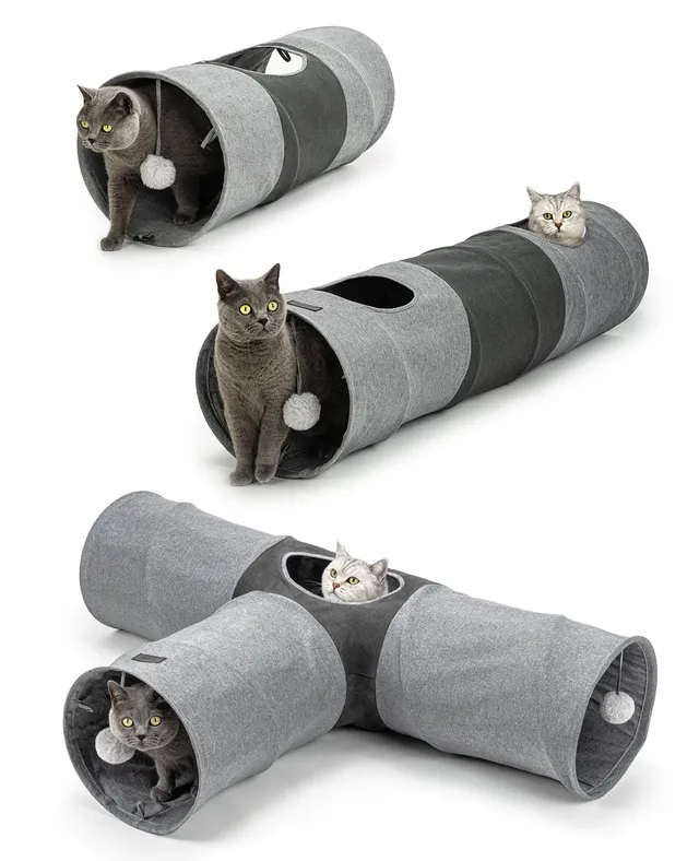 Lionto Tunnel Gatto Gioco con Pallina 30x130 cm