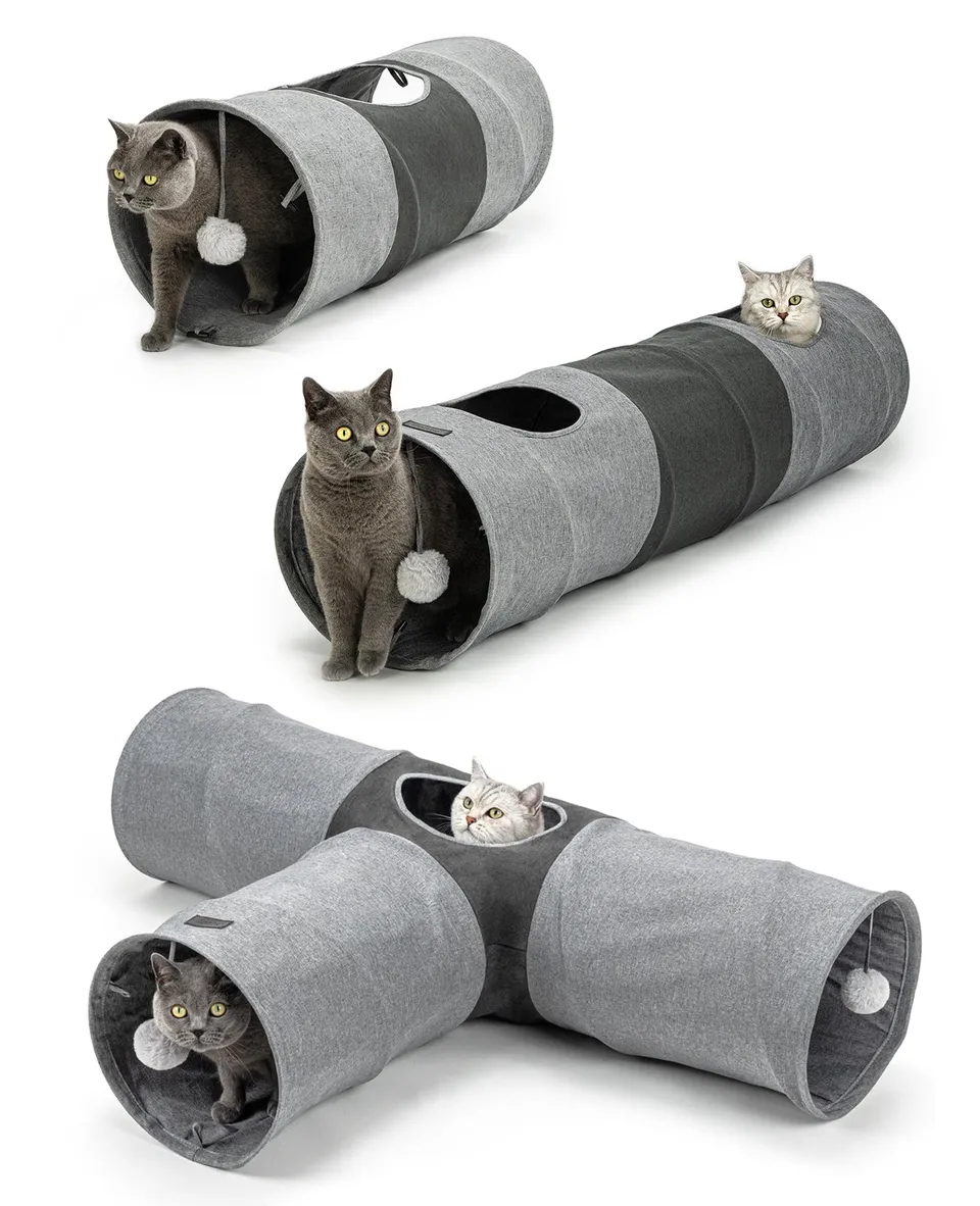 Lionto Tunnel Gatto Gioco con Pallina 30x130 cm