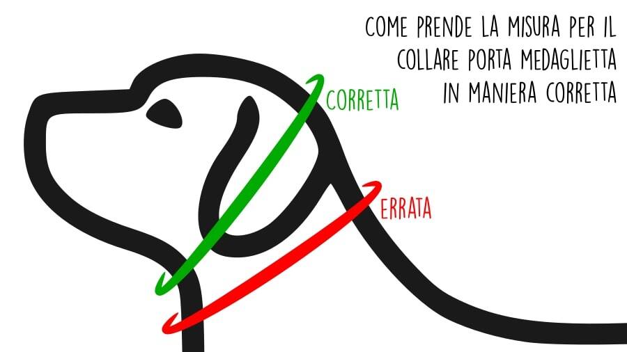 Toscani Cuoio Collare porta medaglietta cuoio 13mm leggero