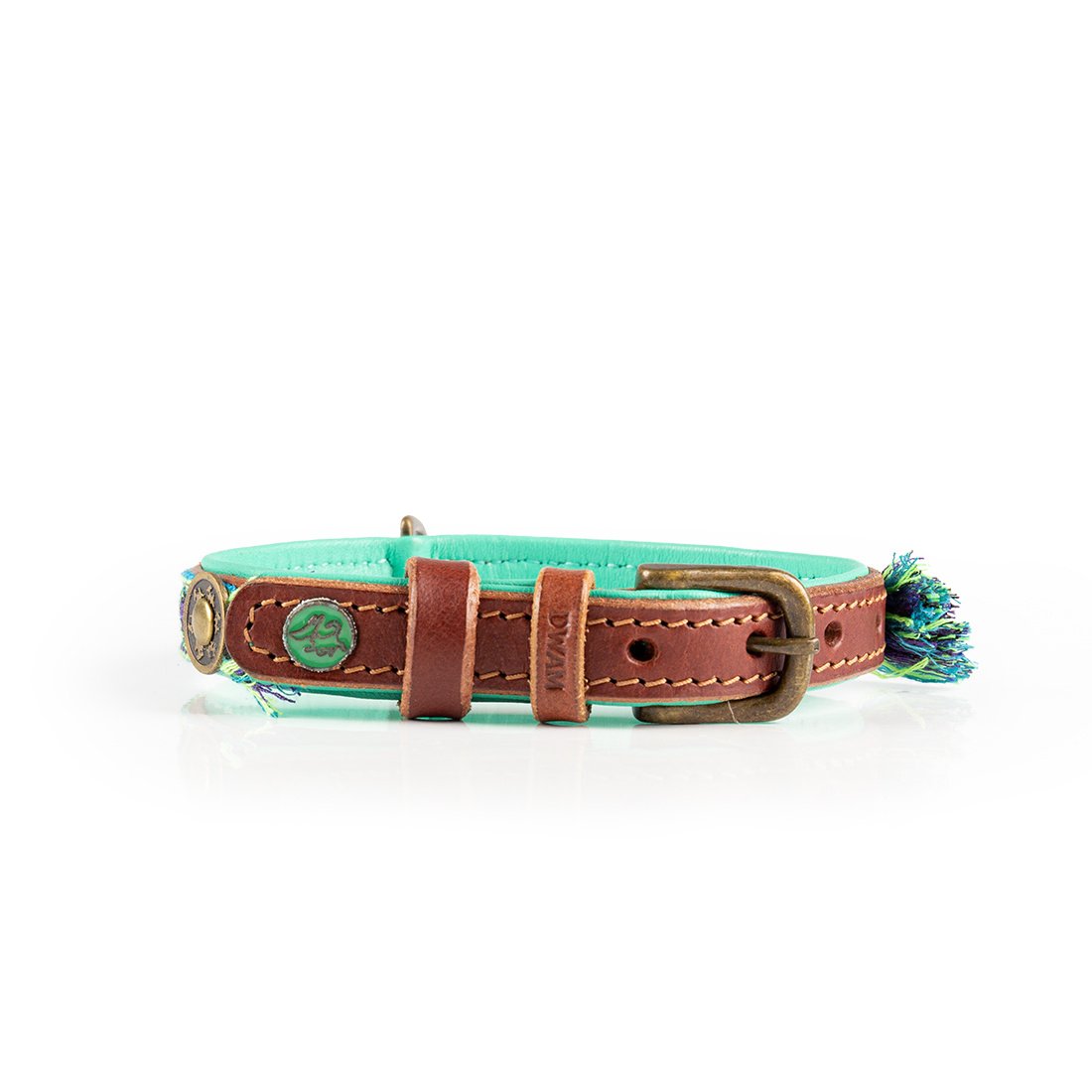 Dog with a Mission Boho Juan collare cane pelle blu S 30-33 cm