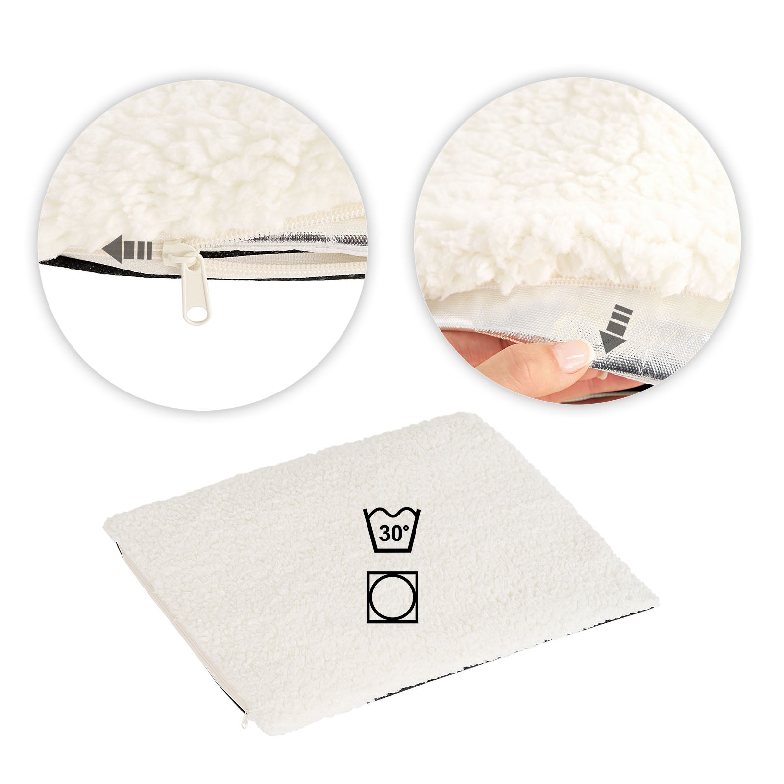 Lionto Katzenbettchen tappeto autoriscaldante 60x45 cm bianco