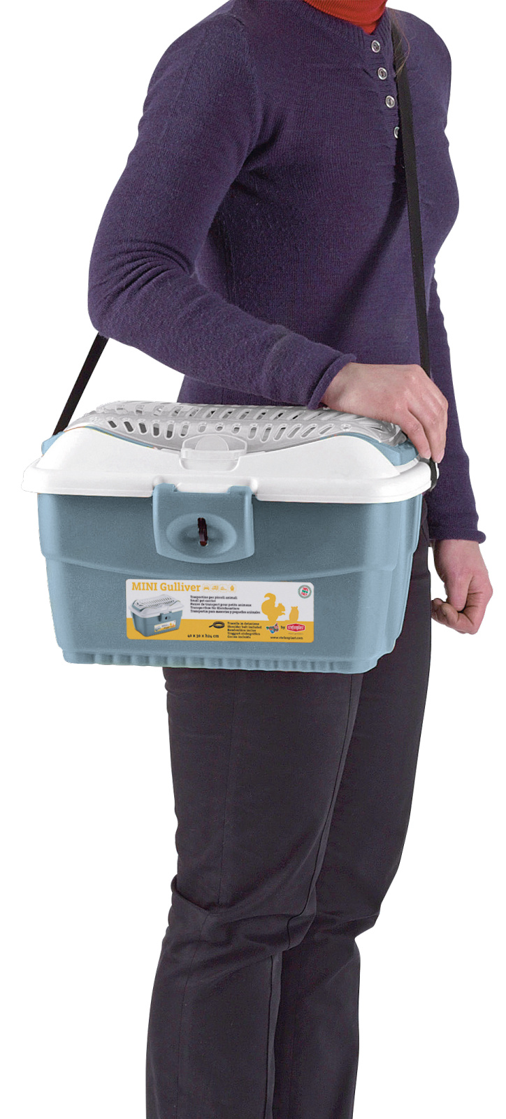 Kerbl Pet Mini Gulliver trasportino plastica apertura sopra