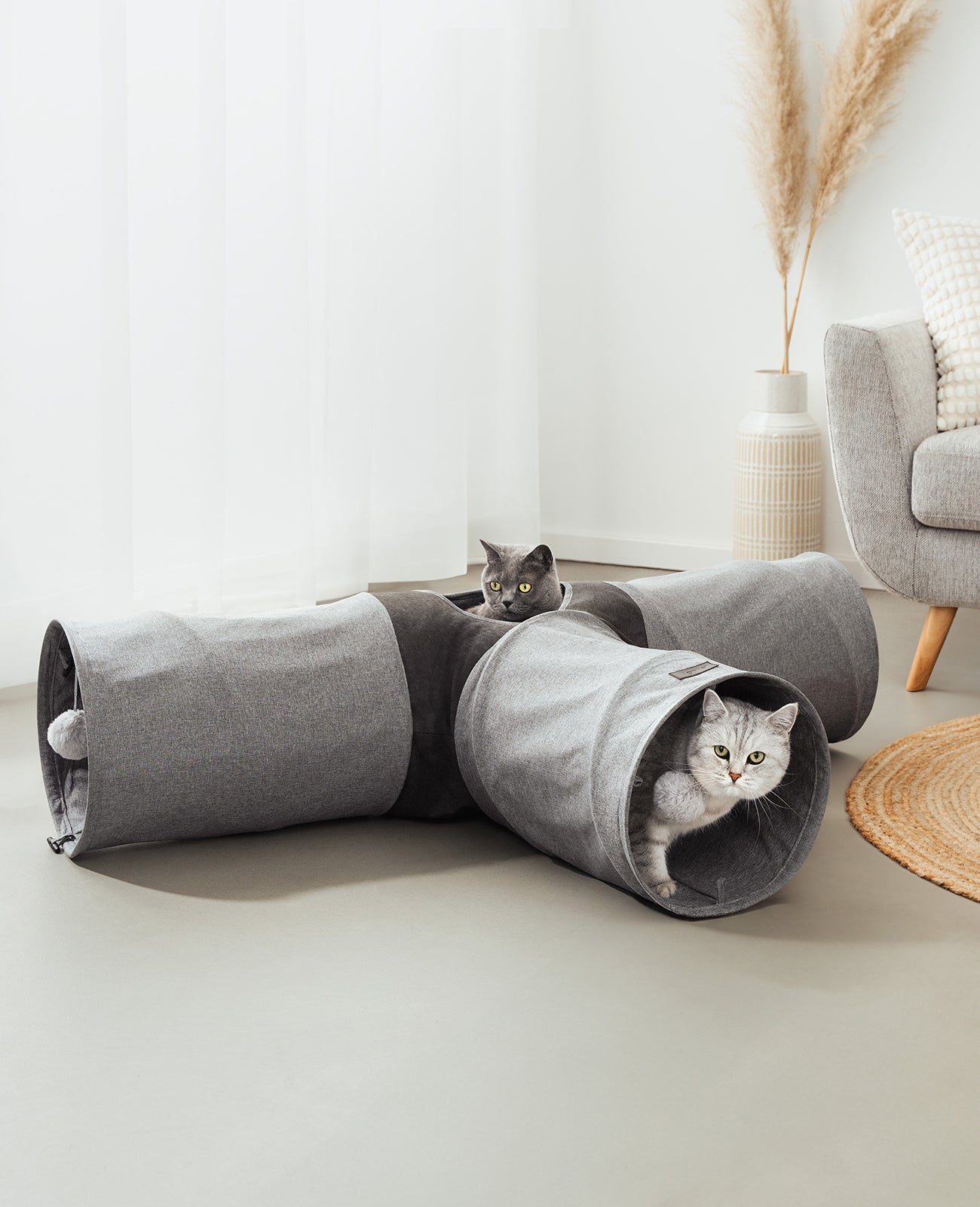 Lionto Tunnel Gatto Gioco con Pallina 30x130 cm
