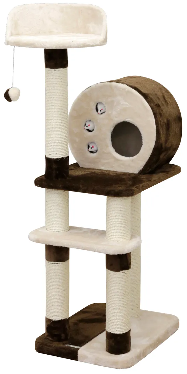 Kerbl Planet X albero tiragraffi gatto con cuccia e sisal