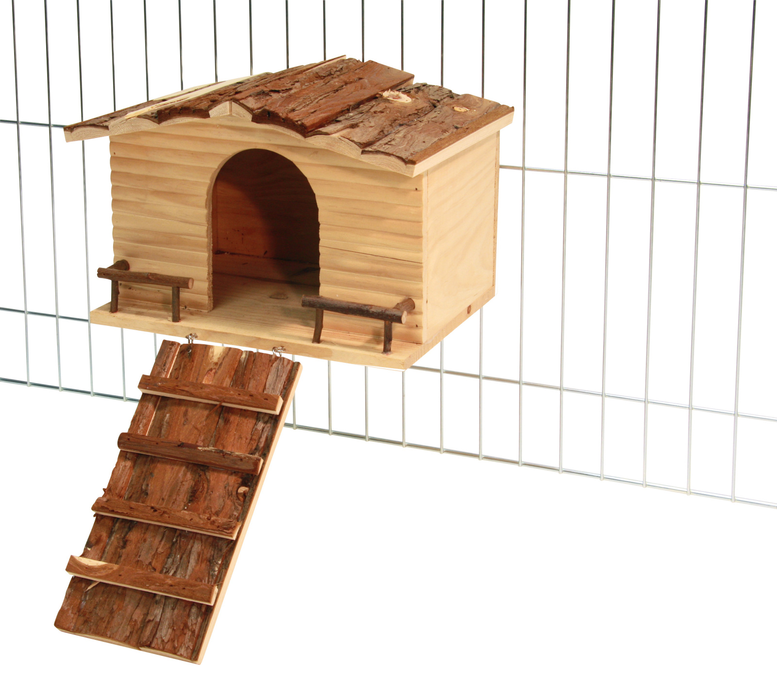 Kerbl Pet Nature casetta roditori in legno con fissaggio griglia