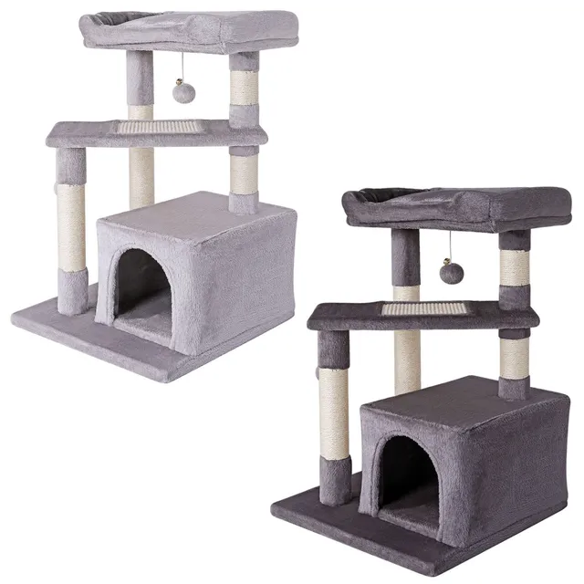 Lionto tiragraffi gatto grigio chiaro 75 cm cuccia sisal