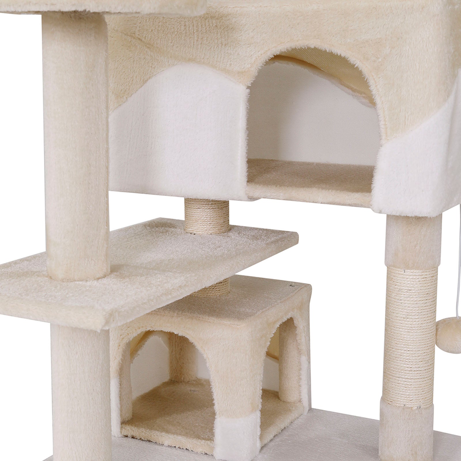 Lionto Katzenkratzbäume tiragraffi gatto 130 cm nero bianco
