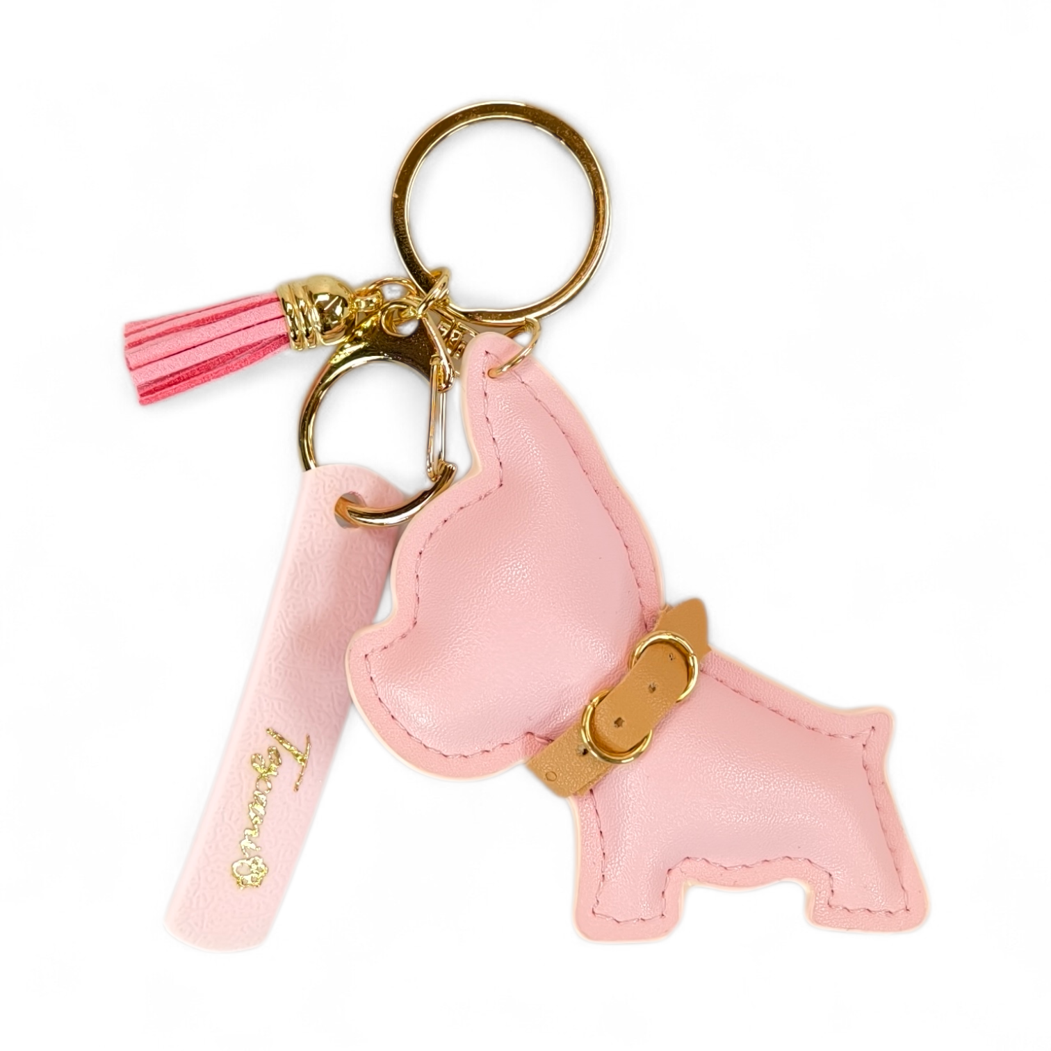 Toscani Gadget Portachiavi Cagnolino Ecopelle Rosa Candy Chic
