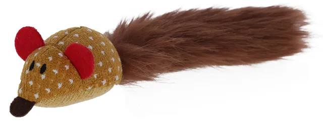 Kerbl Pet topo giocattolo gatto con catnip coda peluche
