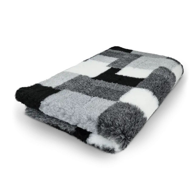 Toscani Vet Bed Tappeto Quadrati Grigi Pelo 28mm