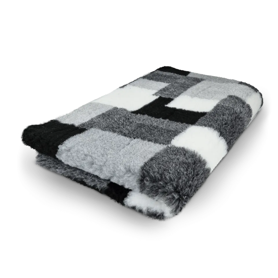 Toscani Vet Bed Tappeto Quadrati Grigi Pelo 28mm