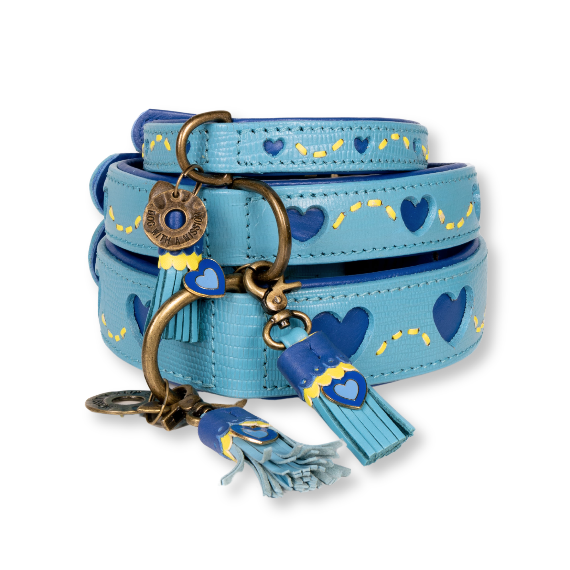 Dog with a Mission Sky collare cane M azzurro 34-39 cm