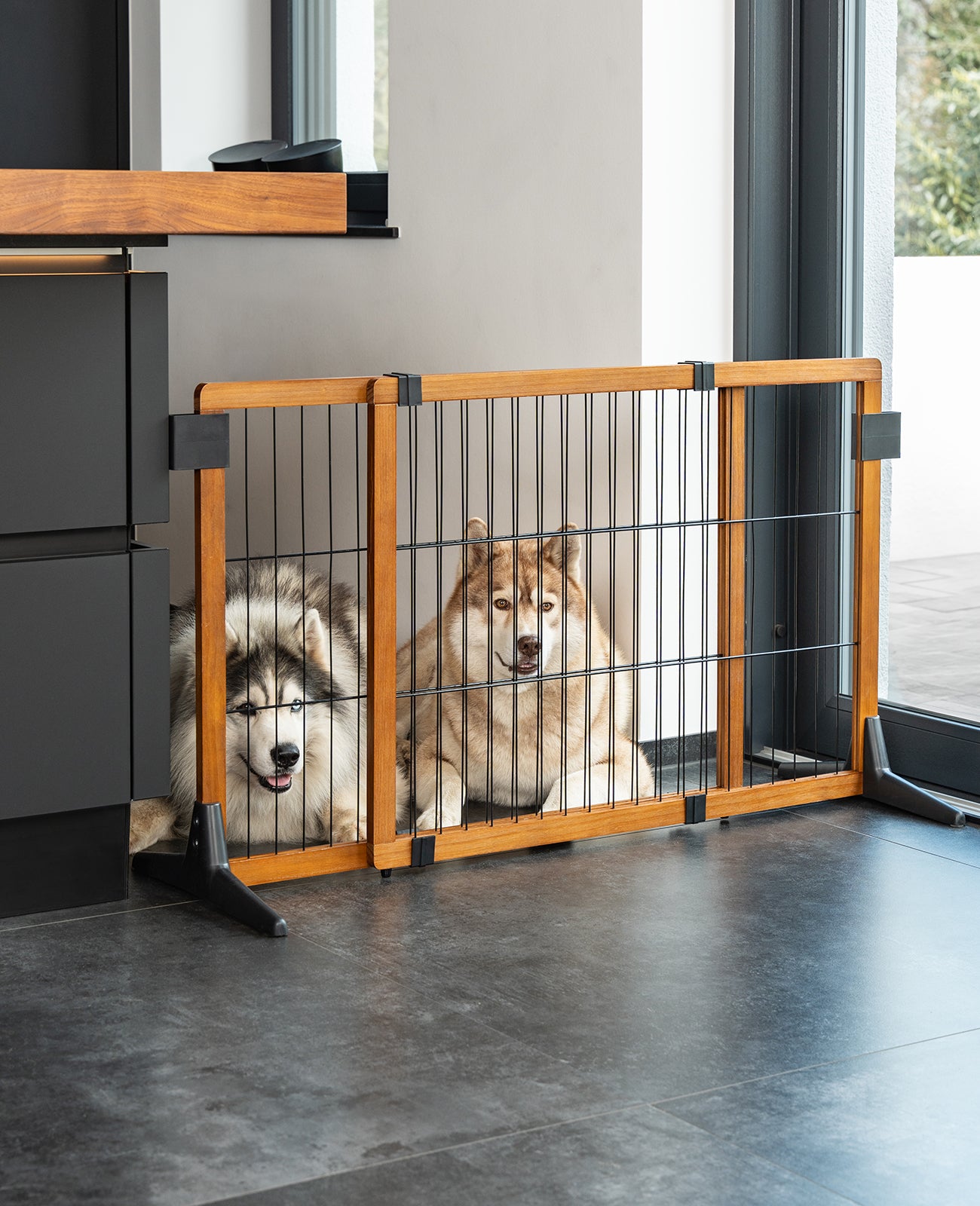 Lionto Welpenschutzgitter cancello per cani 71 cm estensibile