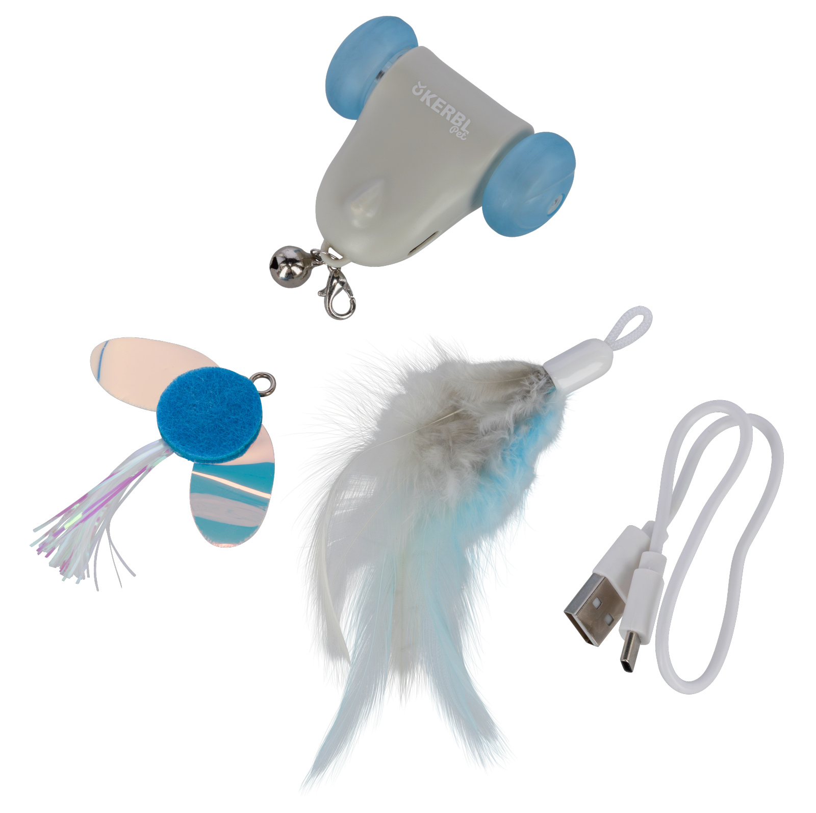 Kerbl Pet Racing Mouse topo elettronico gatto LED USB