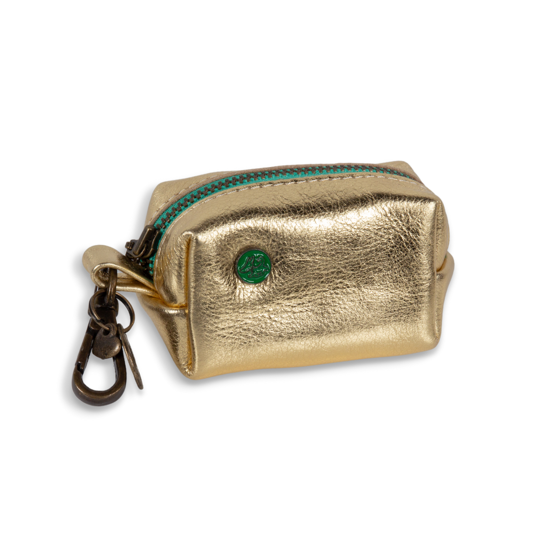 Dog with a Mission Bling porta sacchetti cane pelle oro