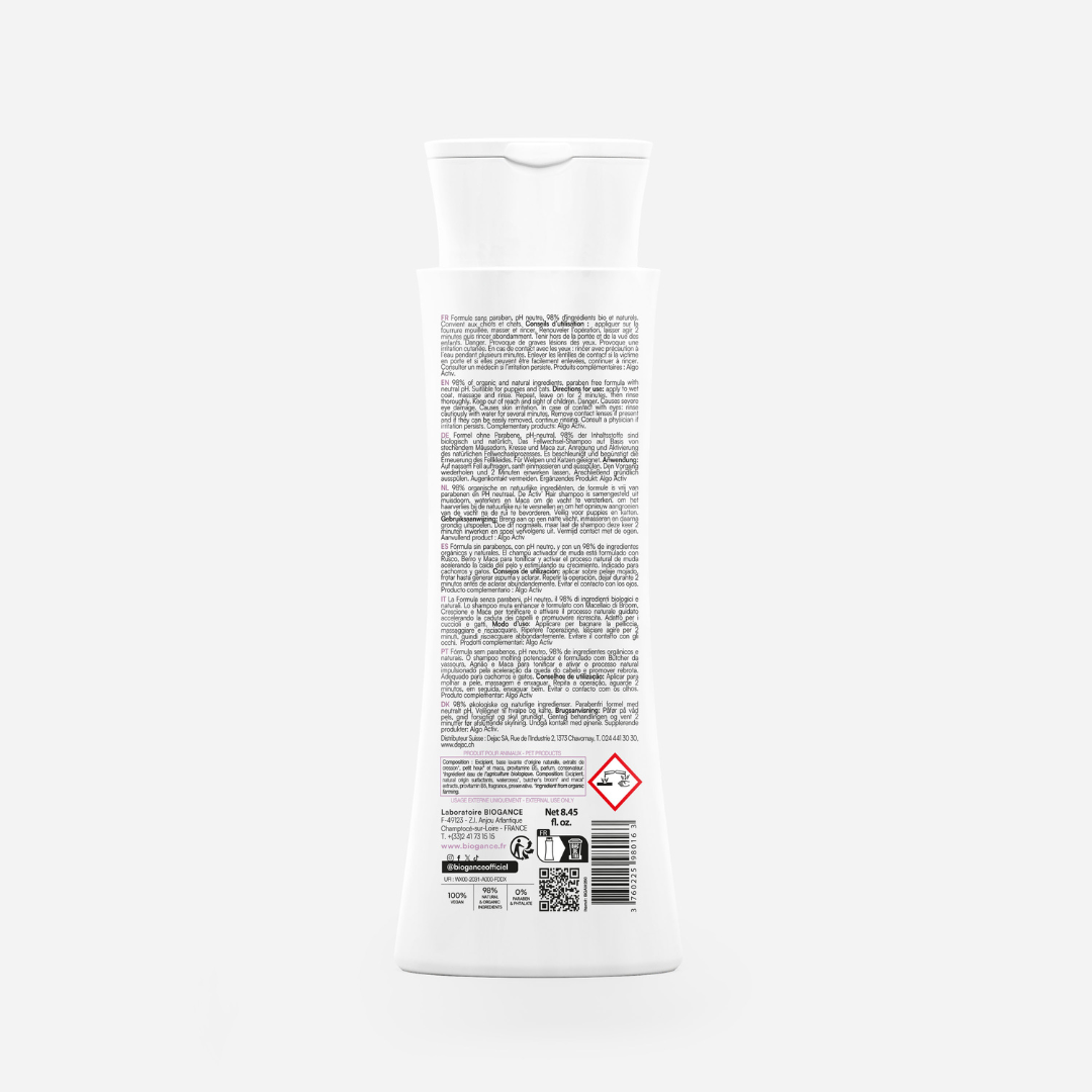 Biogance Activ Hair shampoo cane muda pelo forte