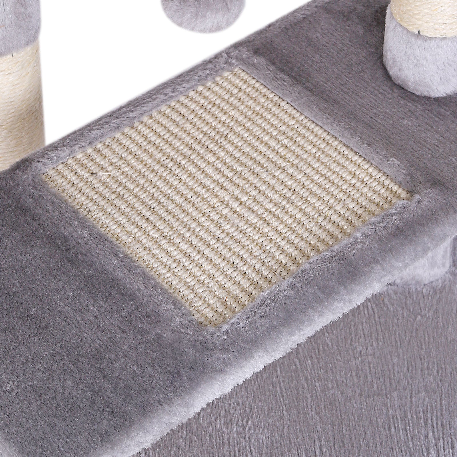 Lionto tiragraffi gatto grigio chiaro 75 cm cuccia sisal