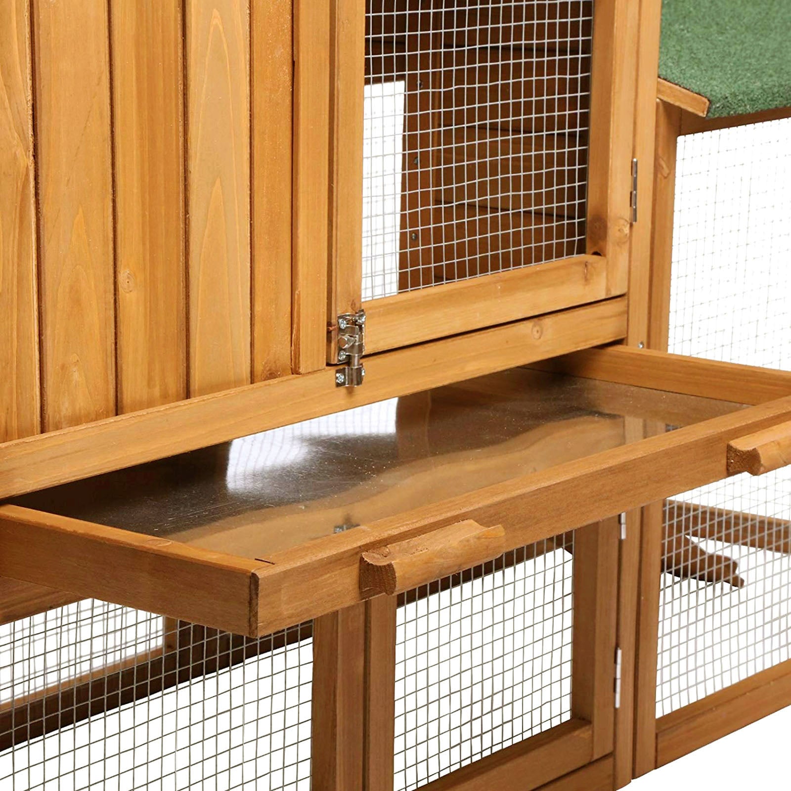 Lionto Conigliera da Esterno 147x52x85 cm Legno 2 Piani