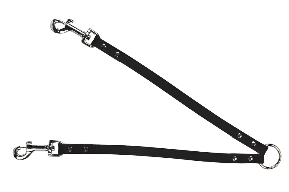 Kerbl Pet Vegas Coupling sdoppiatore cuoio 2 cani
