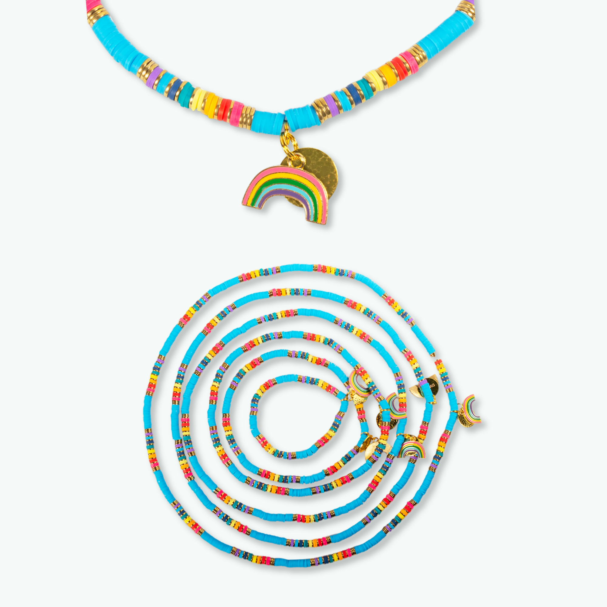 Dog with a Mission Rainbow collana cane L arcobaleno 50 cm