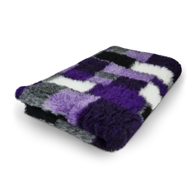 Toscani Vet Bed tappeto quadrati viola pelo 28 mm
