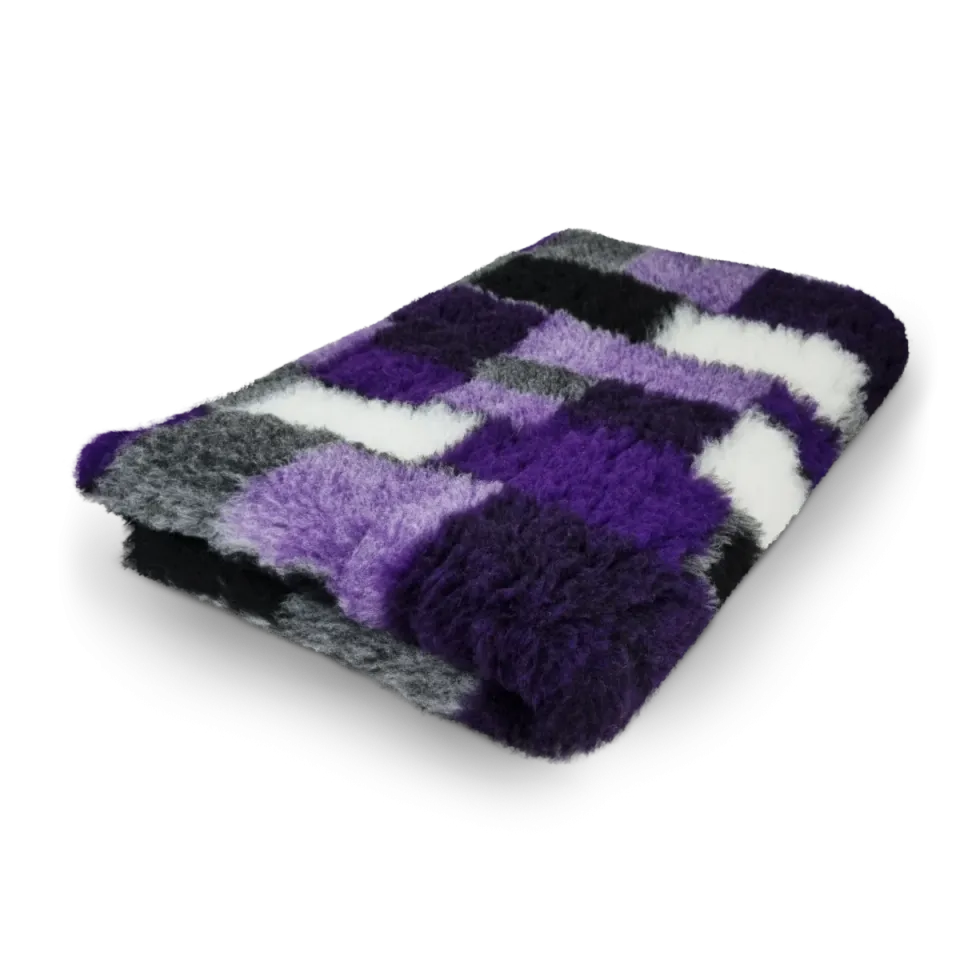 Toscani Vet Bed tappeto quadrati viola pelo 28 mm