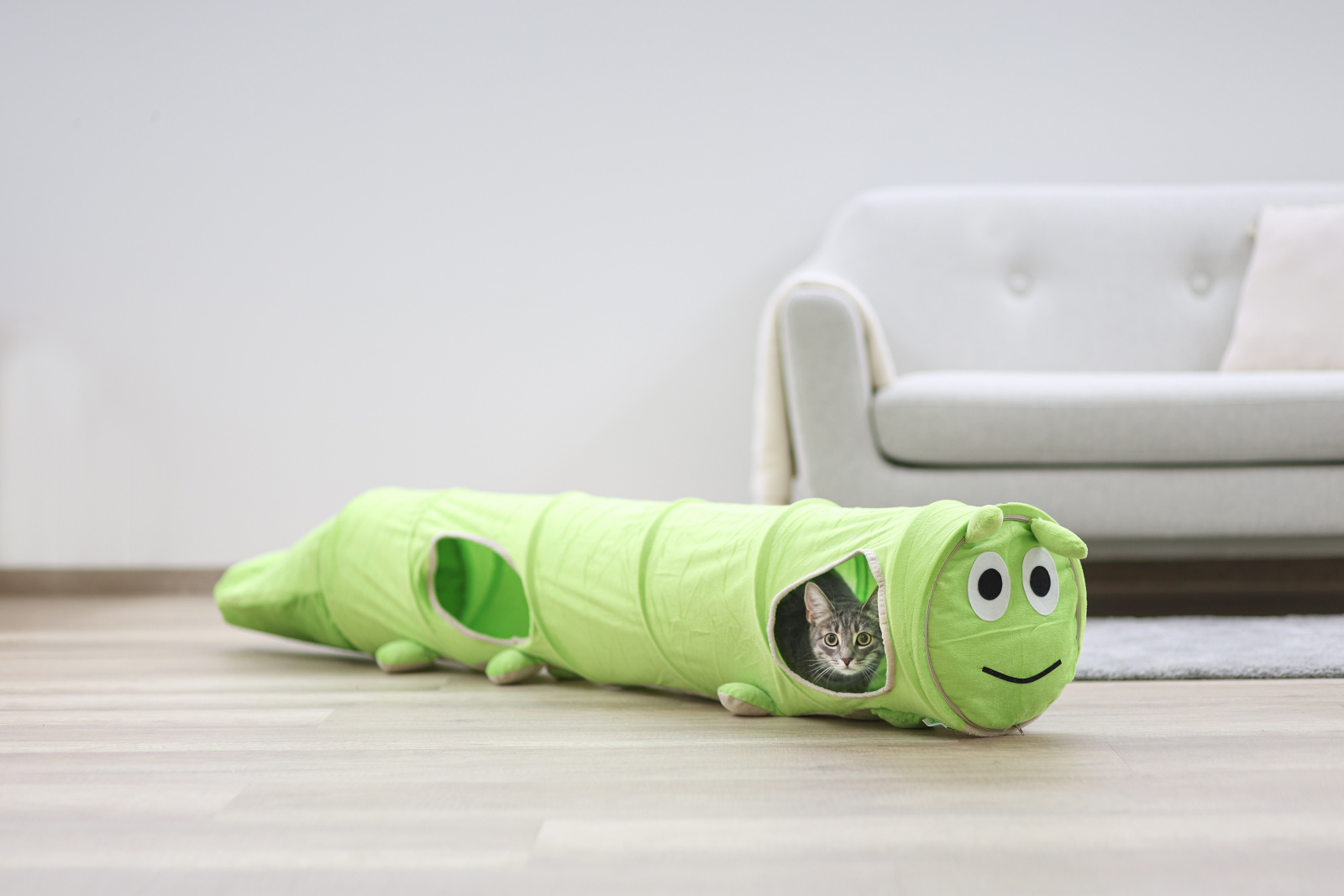 Kerbl Pet Raupe tunnel gatto bruco peluche 170 cm pieghevole