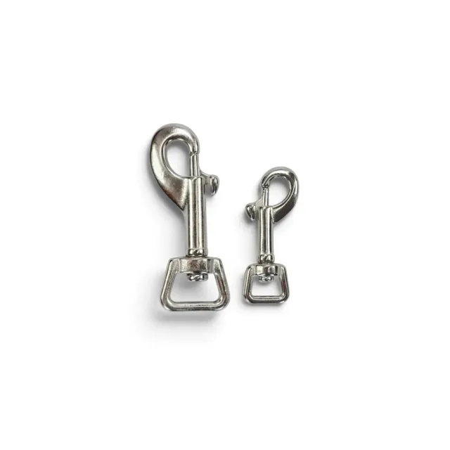 Toscani Moschettoni gancio inox AISI 316 girella 13-20 mm